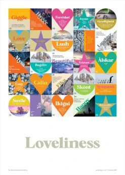 Loveliness - 25 Words - Wellbeing - Fine Art Print 6 Loveliness - 25 Words - Wellbeing - Fine Art Print -Kitchenware Store 25WordsPosterv1.1small