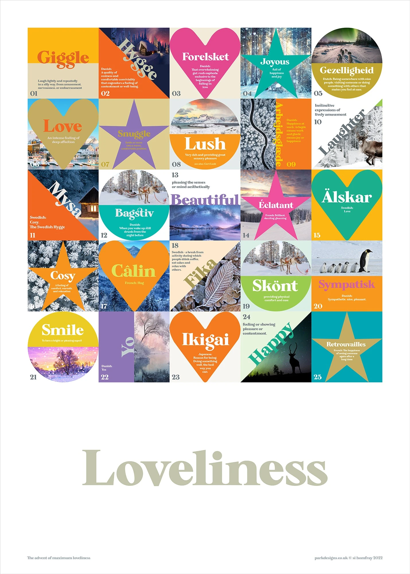 Loveliness - 25 Words - Wellbeing - Fine Art Print 3 Loveliness - 25 Words - Wellbeing - Fine Art Print - Image 3