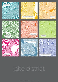 Lake District - 9 Treasured Places - Fine Art Print -Kitchenware Store CRLD9 50 702022GREYsmll