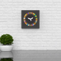 Peace, Love & Each Other - G - Maya Angelou - Fine Art Print -Kitchenware Store DovesCircularFULLIMAGEROOMBLACKweb03