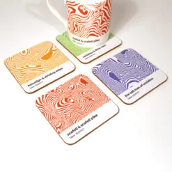 Lake District Contour Design – Coaster Set 01