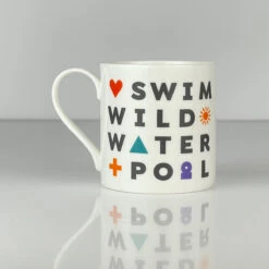 Fine Bone China Mugs - Set Of 3 - Swim, Cycle, Climb And Run -Kitchenware Store IMG 8977