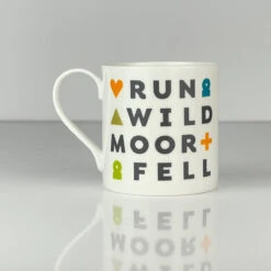 Fine Bone China Mugs - Set Of 3 - Swim, Cycle, Climb And Run -Kitchenware Store IMG 8981