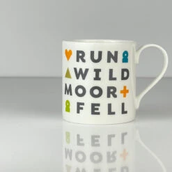 Fine Bone China Mugs - Set Of 3 - Swim, Cycle, Climb And Run -Kitchenware Store IMG 8982