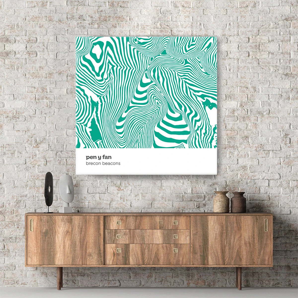 Pen Y Fan - Brecon Beacons - Contour Range Canvas 1 Pen Y Fan - Brecon Beacons - Contour Range Canvas