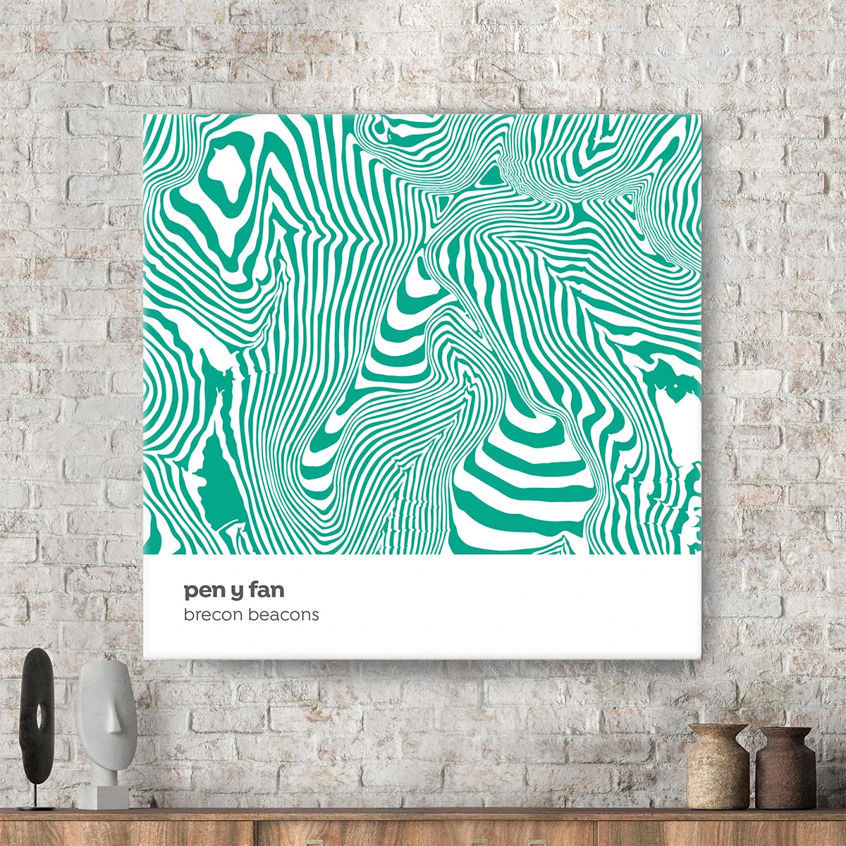 Pen Y Fan - Brecon Beacons - Contour Range Canvas 2 Pen Y Fan - Brecon Beacons - Contour Range Canvas - Image 2