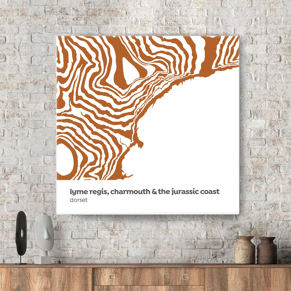 Lyme Regis & The Jurassic Coast - Dorset - Contour Range Canvas 2 Lyme Regis & The Jurassic Coast - Dorset - Contour Range Canvas - Image 2