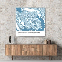 Ambleside, Rydal Water & Loughrigg - Lake District Contour Canvas