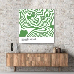 Great Gable & Kirk Fell - Lake District Contour Canvas