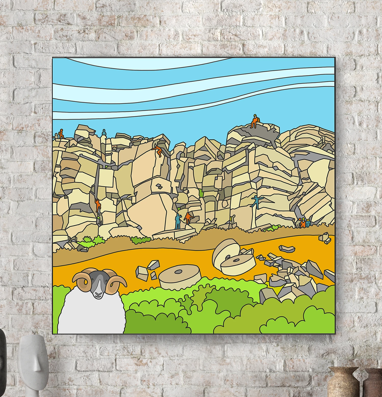 Stanage Trip Tick 02 - Peak District - Canvas 2 Stanage Trip Tick 02 - Peak District - Canvas - Image 2