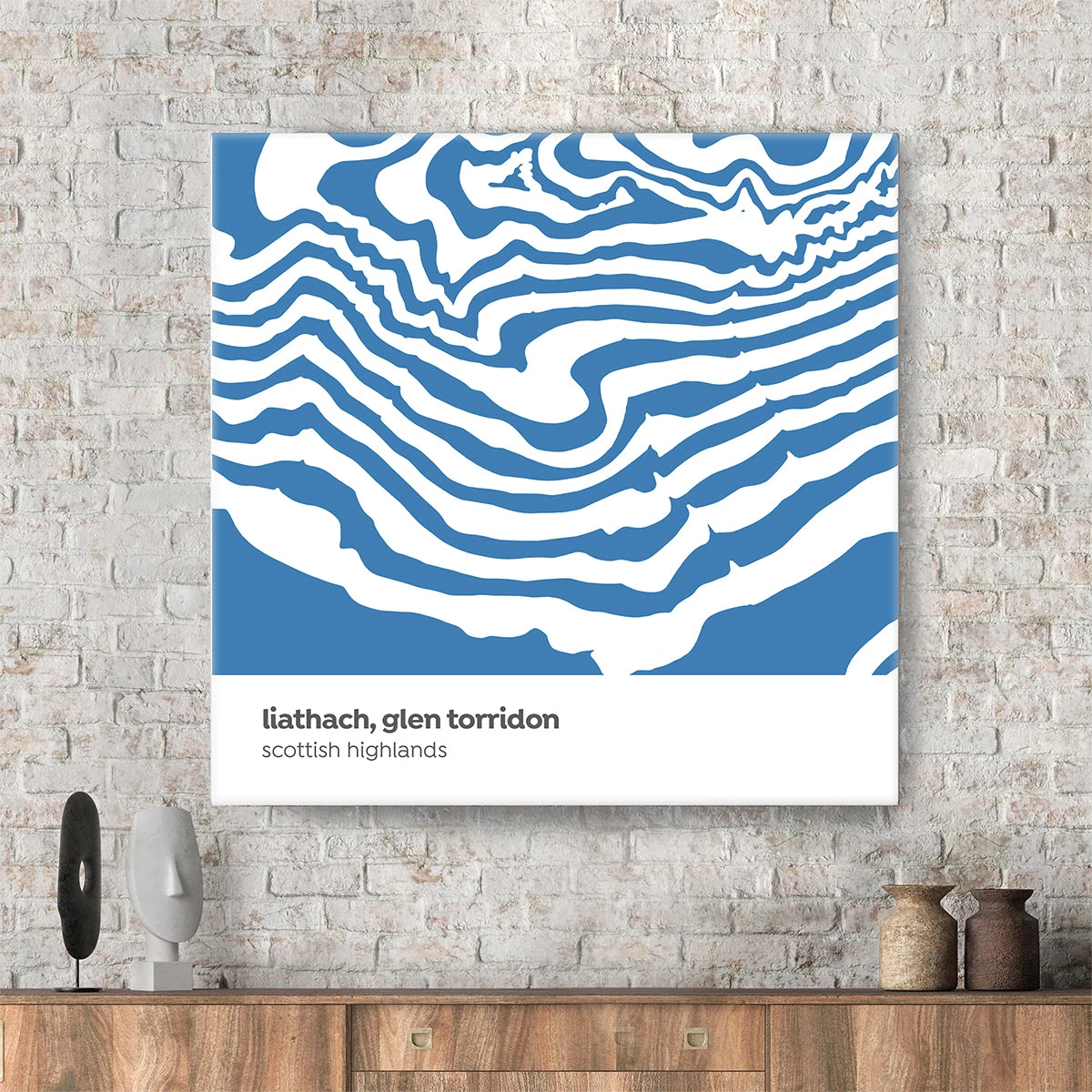 Liathach, Glen Torridon - Scottish Highlands - Contour Range Canvas 2 Liathach, Glen Torridon - Scottish Highlands - Contour Range Canvas - Image 2