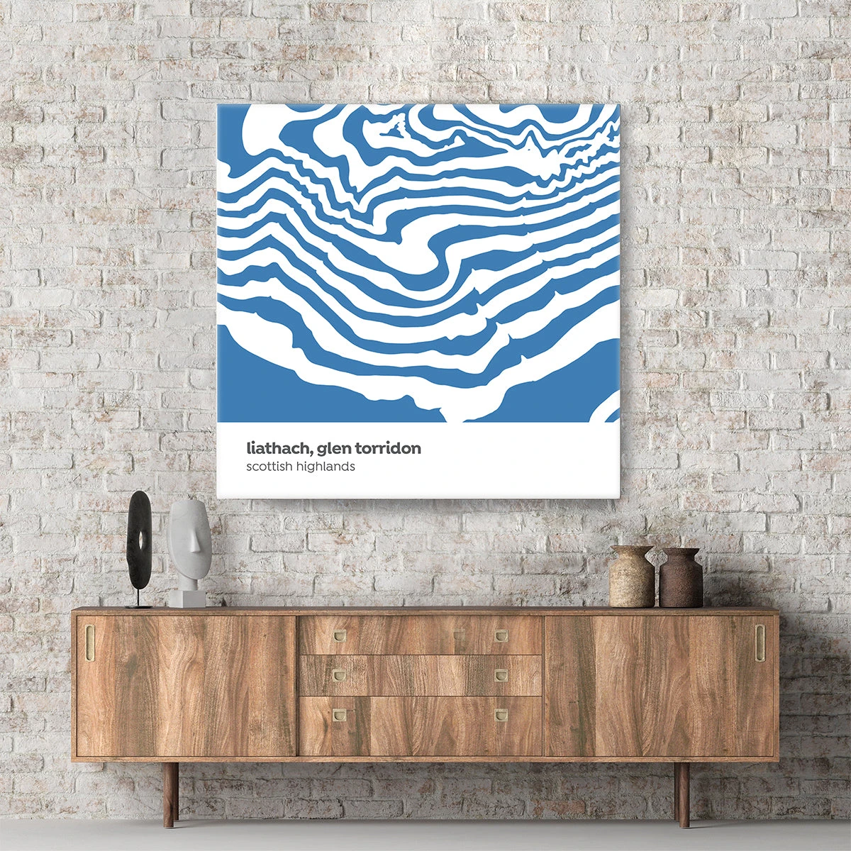 Liathach, Glen Torridon - Scottish Highlands - Contour Range Canvas 1 Liathach, Glen Torridon - Scottish Highlands - Contour Range Canvas