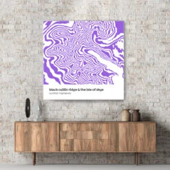 The Black Cuillin Ridge - Isle Of Skye - Scottish Highlands - Contour Range Canvas