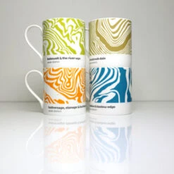 Peak District – Contour Mugs Set Of 4 – #03 -Kitchenware Store PD Contour Mugs Set 3