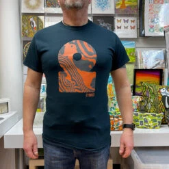 Stanage Pole Contour Design T Shirt -Kitchenware Store PD Contour T Shirt Black 01