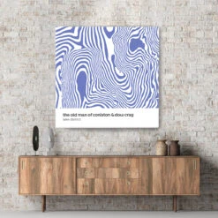 The Old Man Of Coniston & Dow Crag - Lake District Contour Canvas