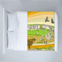 Peak District - Burbage North & Ring Ouzels - Fleece Blanket