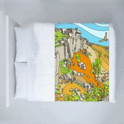 Peak District - Curbar Edge Overlooking Curbar Gap - Fleece Blanket