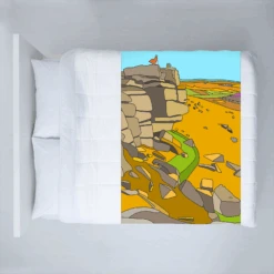 Peak District - Stanage Edge IV - Fleece Blanket