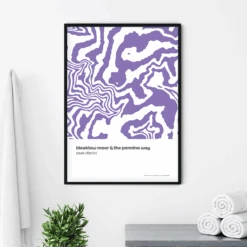 Bleaklow Moor & The Pennine Way, Peak District Contour Print