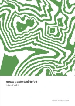 Great Gable & Kirk Fell Lake District Contour Print -Kitchenware Store PDCRGreatGable KirkFell2022small