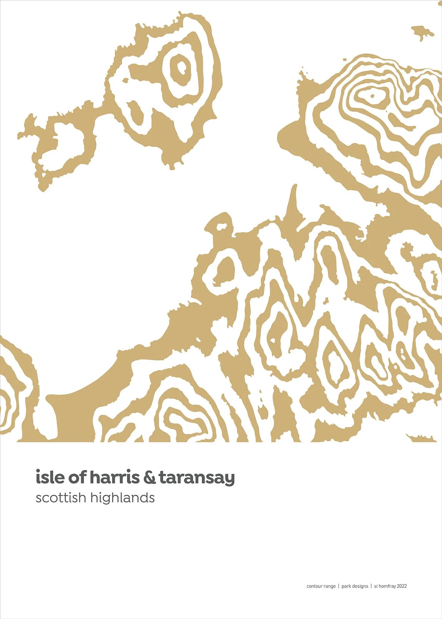 Isle Of Harris & Taransay - Scottish Highlands - Contour Print 3 Isle Of Harris & Taransay - Scottish Highlands - Contour Print - Image 3