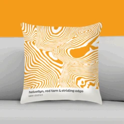 Helvellyn, Red Tarn & Striding Edge - Lake District - Contour Range Cushion