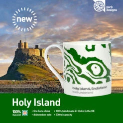Holy Island, Lindisfarne - Northumberland - Contour Mug -Kitchenware Store PDCRMugAdsPh82022APRILAds Page 1