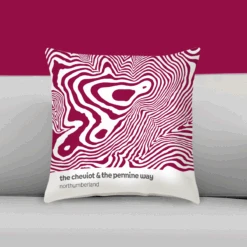 The Cheviot & The Pennine Way - Northumberland - Contour Range Cushion