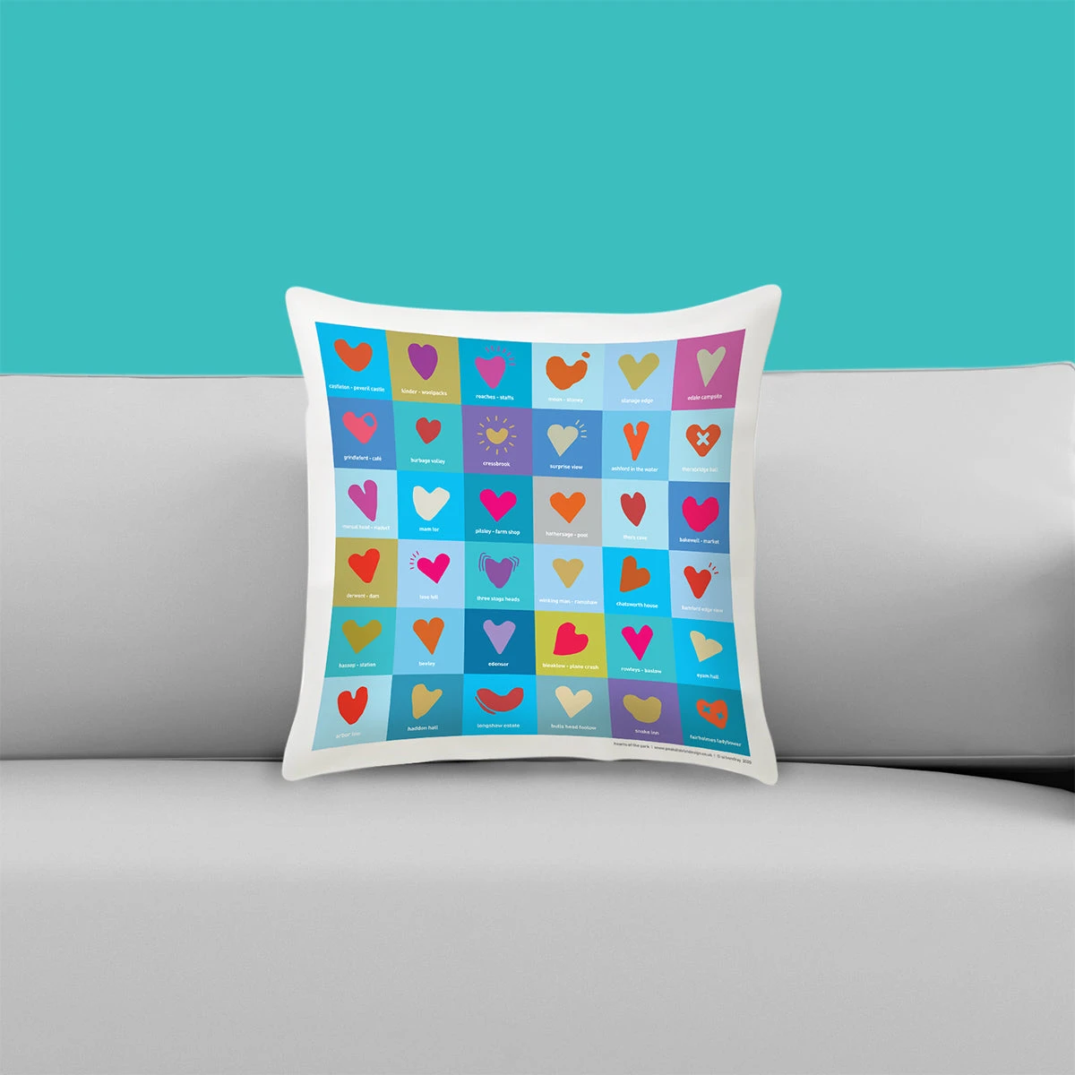 Hearts Of The Park 2020 - Peak District - Cushion 2 Hearts Of The Park 2020 - Peak District - Cushion - Image 2
