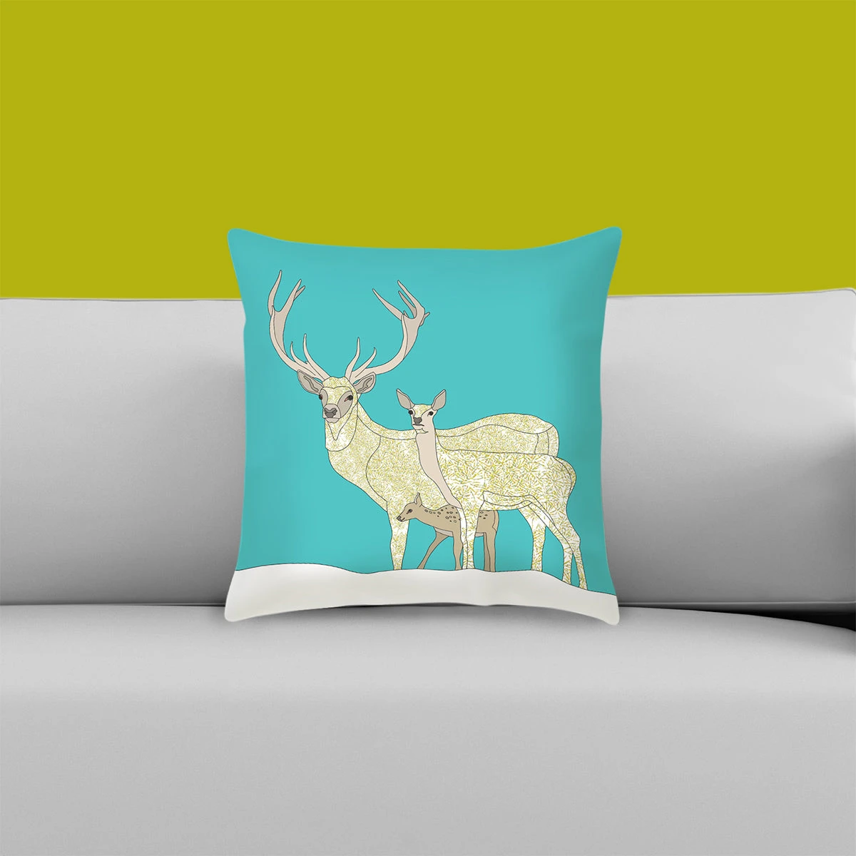 Red Deer Family Values - Iconic - Cushion 2 Red Deer Family Values - Iconic - Cushion - Image 2