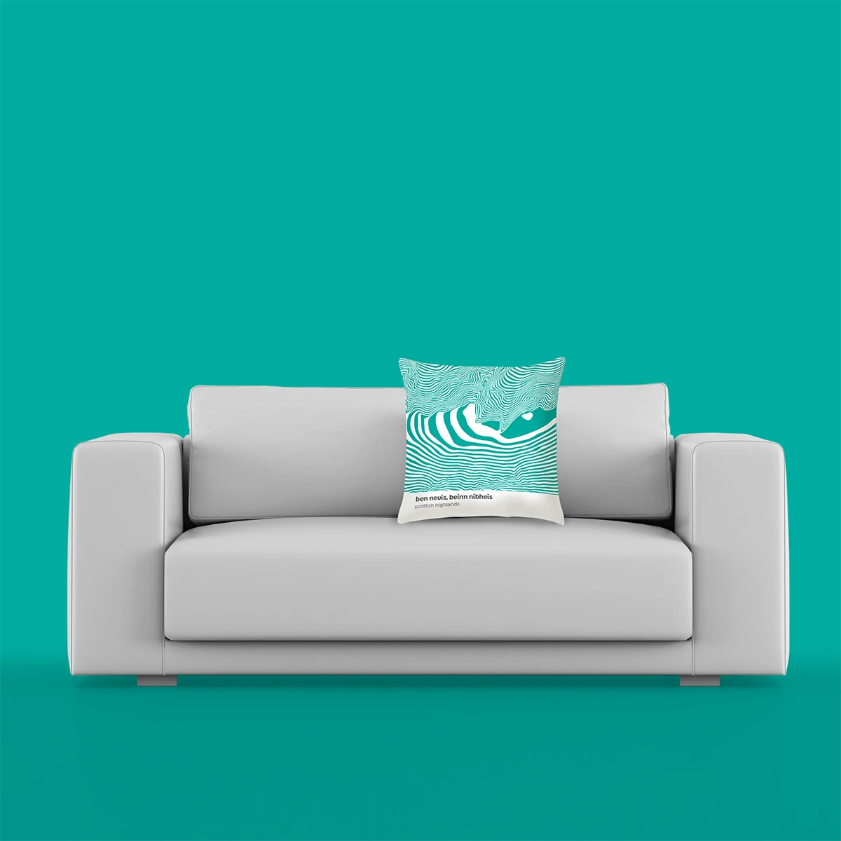 Ben Nevis - Beinn Nibheiss - Scottish Highlands - Contour Range Cushion 3 Ben Nevis - Beinn Nibheiss - Scottish Highlands - Contour Range Cushion - Image 3