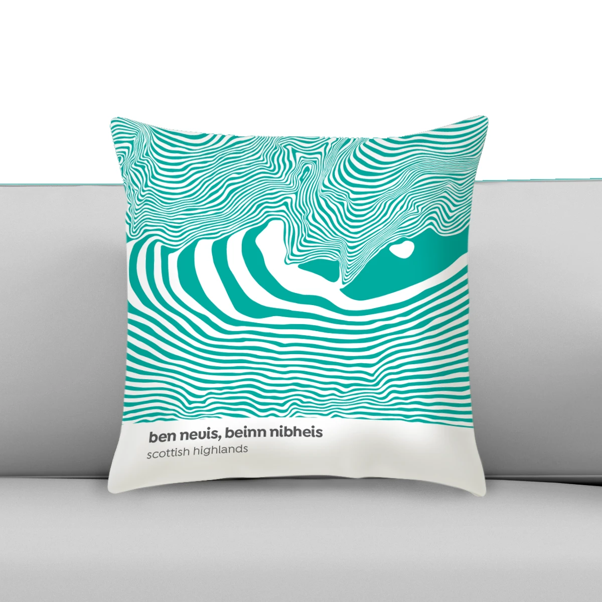 Ben Nevis - Beinn Nibheiss - Scottish Highlands - Contour Range Cushion 2 Ben Nevis - Beinn Nibheiss - Scottish Highlands - Contour Range Cushion - Image 2