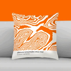 Glencoe - Aonach Eagach Ridge - Scottish Highlands - Contour Range Cushion