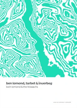 Ben Lomond, Tarbet & Inverbeg - Scottish Highlands - Contour Print -Kitchenware Store PDCRScotBenLomond Tarbet Inverbegsmall