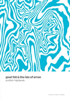 Goat Fell & The Isle Of Arran - Scottish Highlands - Contour Print 6 Goat Fell & The Isle Of Arran - Scottish Highlands - Contour Print -Kitchenware Store PDCRScotGoatFell IsleofArran Smll