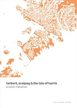 Tarbert, Scalpay & Isle Of Harris - Scottish Islands - Contour Print -Kitchenware Store PDCRTarbert Scalpay IsleofHarris2022small