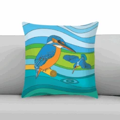 Kingfishers - Peak District - Cushion