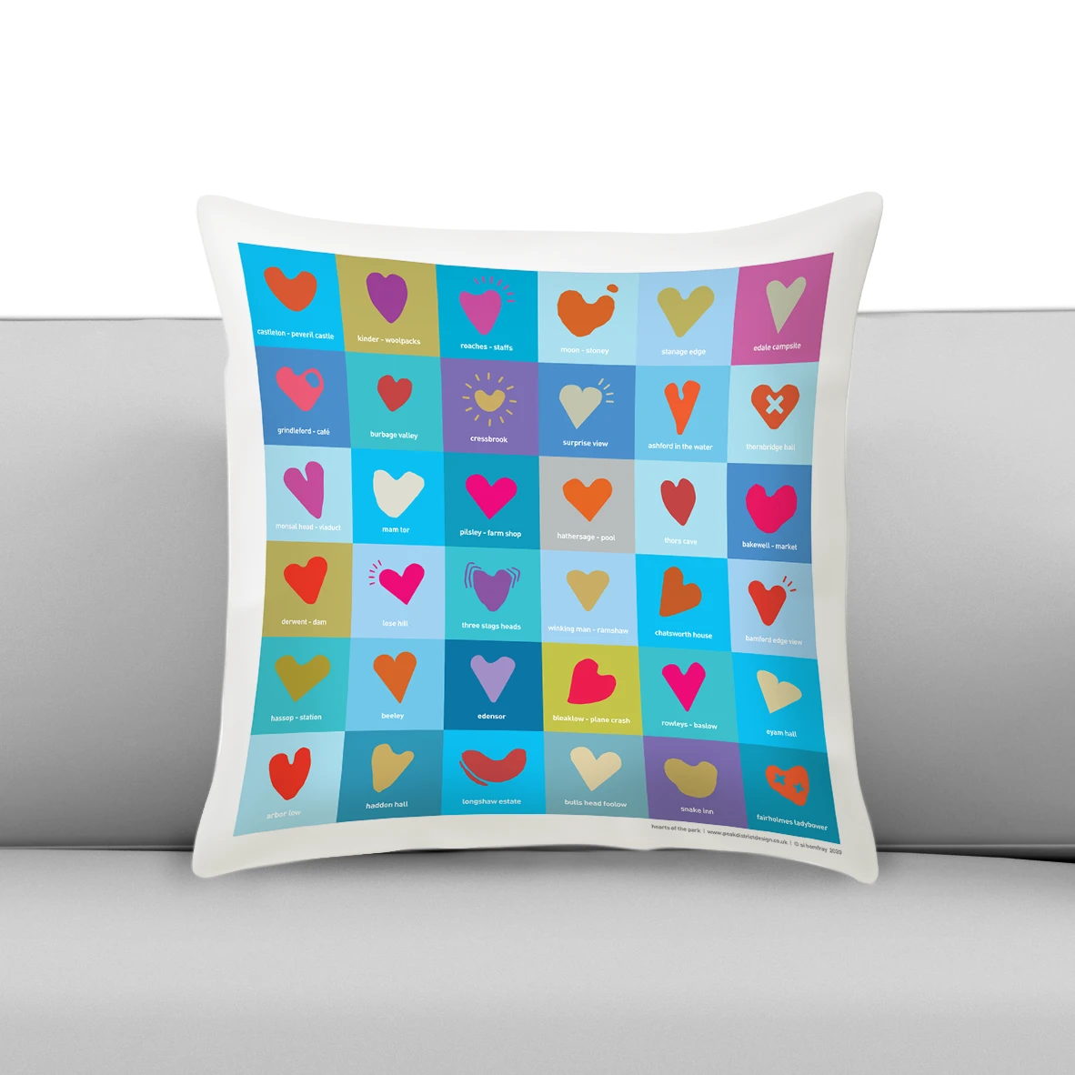 Hearts Of The Park 2020 - Peak District - Cushion 1 Hearts Of The Park 2020 - Peak District - Cushion