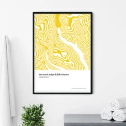 Derwent Edge & Fairholmes Peak District Contour Print