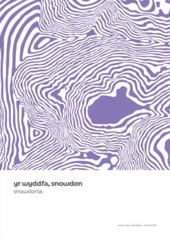 Snowdonia - Snowdon Horseshoe Contour Print -Kitchenware Store PDD Contour Art Snowdon small