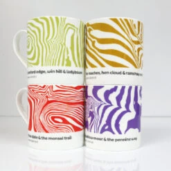 Peak District – Contour Mugs Set Of 4 – #04 -Kitchenware Store PDD Contour Mugs Set 4