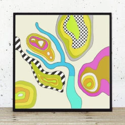 Ladybower And Win Hill Abstract Pop - Fine Art Print