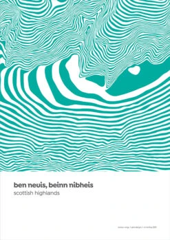 Three Peaks Of Britain - Set Of 3 A3 Prints - Contour Range Prints 11 Three Peaks Of Britain - Set Of 3 A3 Prints - Contour Range Prints -Kitchenware Store PDDCRBenNevis2021A3smll