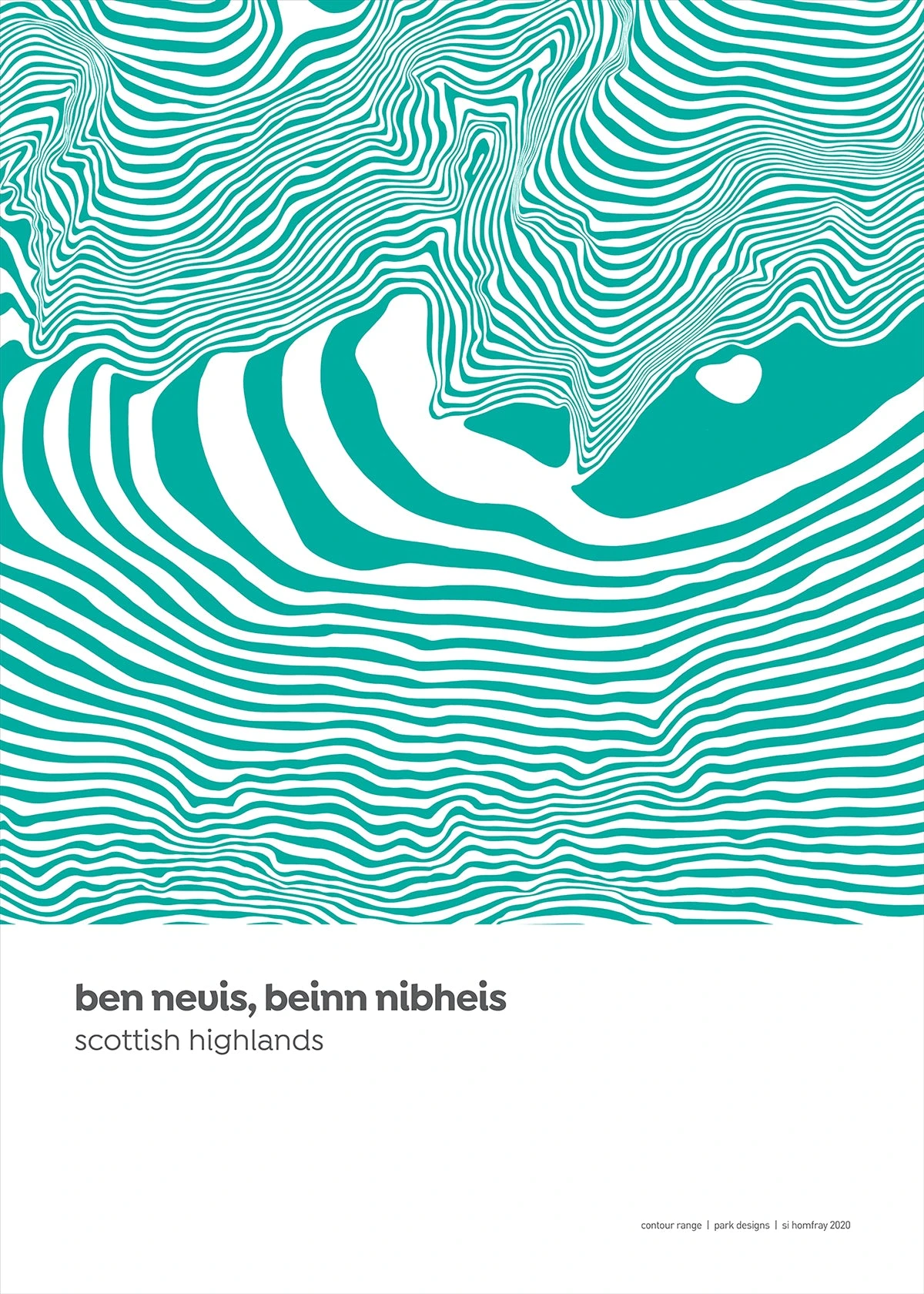 Ben Nevis - Scottish Highlands Contour Print 3 Ben Nevis - Scottish Highlands Contour Print - Image 3