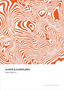 Three Peaks Of Britain - Set Of 3 A3 Prints - Contour Range Prints 10 Three Peaks Of Britain - Set Of 3 A3 Prints - Contour Range Prints -Kitchenware Store PDDContourArtLDScafell ScafellPikergbA3smll