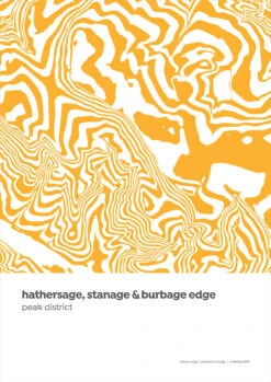 Peak District 01 - Set Of 3 - A3 Contour Range Prints -Kitchenware Store PDDContourArtPDHathersage StanageandBurbageEdgergbA3