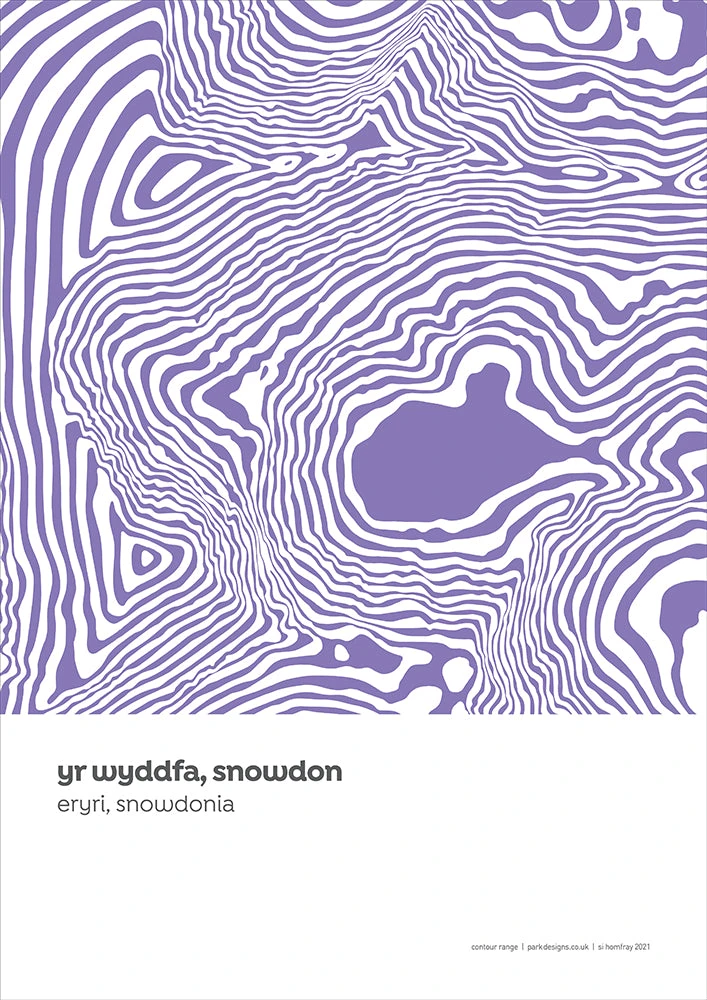 Three Peaks Of Britain - Set Of 3 A3 Prints - Contour Range Prints 4 Three Peaks Of Britain - Set Of 3 A3 Prints - Contour Range Prints - Image 4