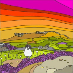 Higgar Tor From Carl Wark - Peak District - Mini Fine Art Print -Kitchenware Store PDDPlaces HiggarTorSunset10cmsqweb