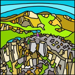 The Jump - Adam & Eve Tryfan - Snowdonia - Mini Fine Art Print 6 The Jump - Adam & Eve Tryfan - Snowdonia - Mini Fine Art Print -Kitchenware Store PDIDYLLTryfanAdamandEveSmall